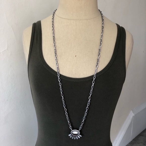 Marlyn Schiff Crystal Eye Pendant Necklace - Picture 2 of 9